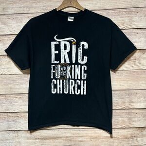 Eric Church Concert Graphic T-Shirt Black Country Music Tee Size Large